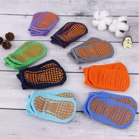 Toddler Grips Ankle Socks, Non Slip Socks for Kids, Low Cut Anti-Skid Floor Socks for 1-3 Years Baby Boys and Girls, 8 Pairs - Image 2