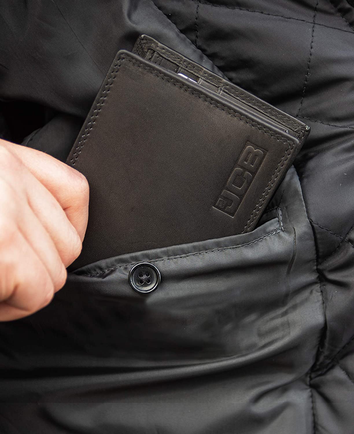 JCB Genuine Black Leather Mens Wallet - Image 3