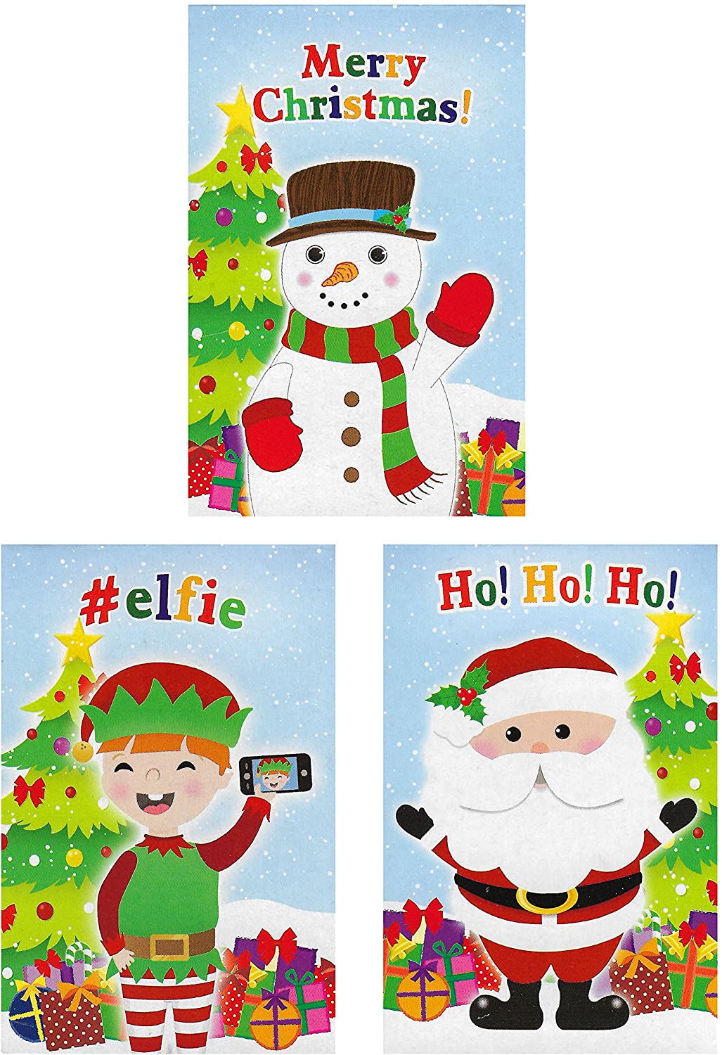 Henbrandt 8 Christmas Mini Notepads / Notebooks for Girls and Boys