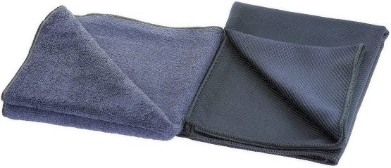 Glart 4432K Set of 2 Microfibre Cloths for Glass Cleaning, Special Fishskin Cloth 60 x 40 cm and Drying Cloth 32 x 32 cm, Shiny Windows, Car Cleaning Equipment - Image 2