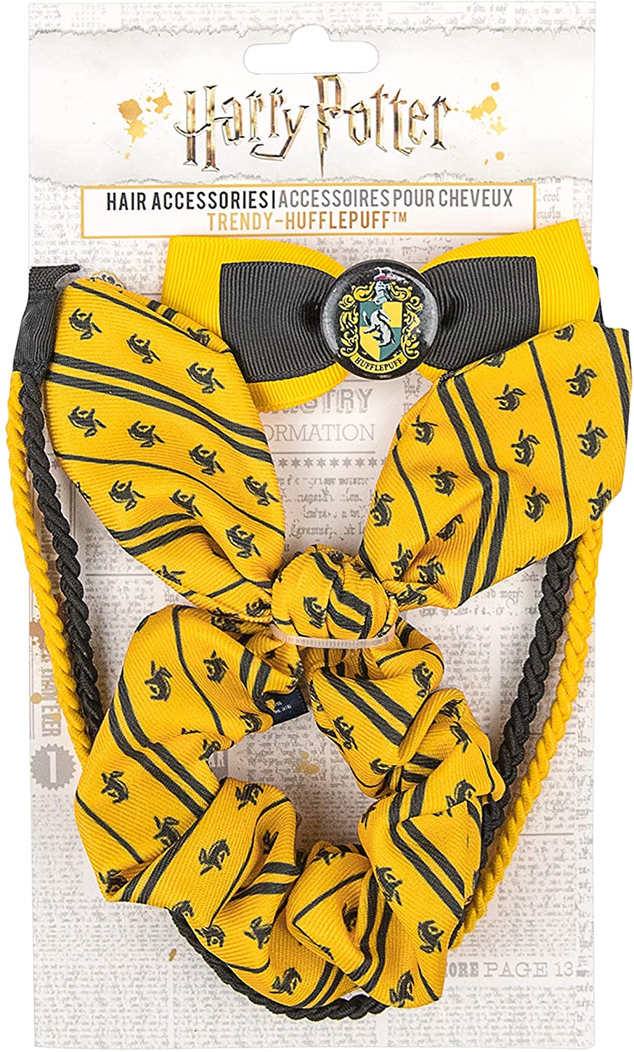 Harry Potter - Hair Accessories Trendy (Bunny Ear, Clip, Double Headband) - Hufflepuff, Colour