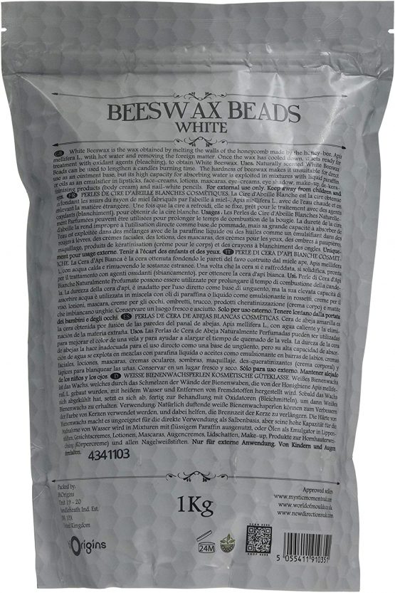 Beeswax Beads White - Cosmetic Grade - 1Kg - Image 2