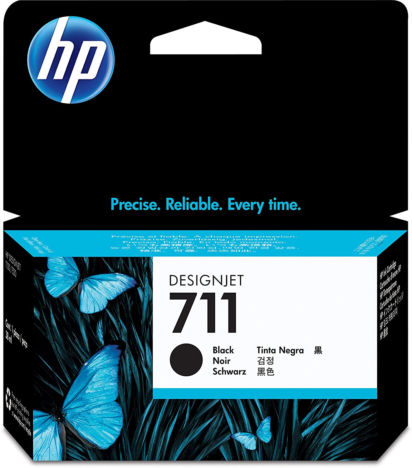 HP 711 - CZ129A - 1 x Black - Ink cartridge - For DesignJet T120 ePrinter, T520 ePrinter, Standard