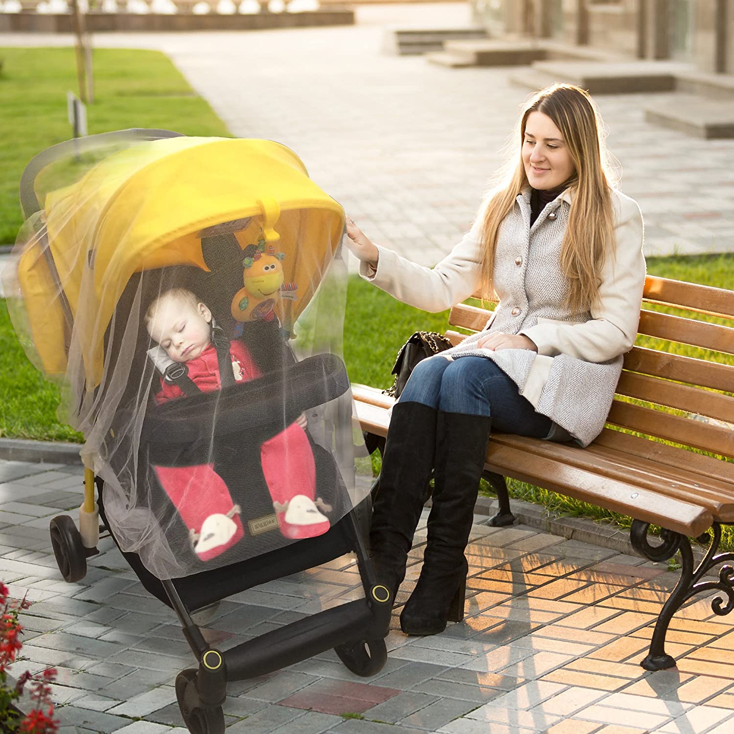 Croc n Frog Mosquito Net for Stroller, Universal Fit Insect Net for Prams Cribs, Car Seats, Carriers & Bassinets - Image 2