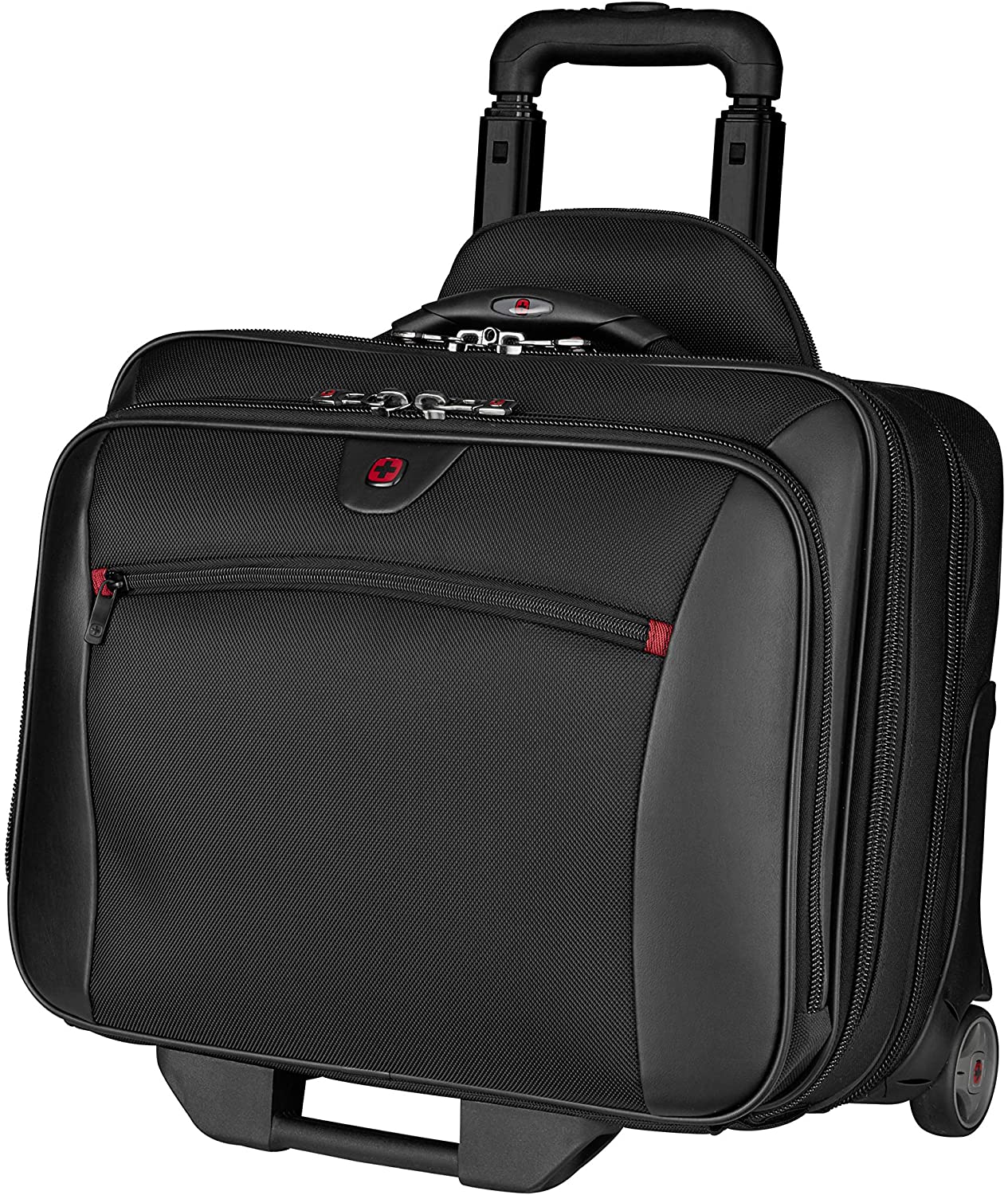 Wenger 600661 POTOMAC 17 Inch 2-Piece Business Wheeled Laptop Briefcase, Padded Laptop Compartment with Matching 15.4 Inch Laptop Case in Black {23 Litre} - Image 2