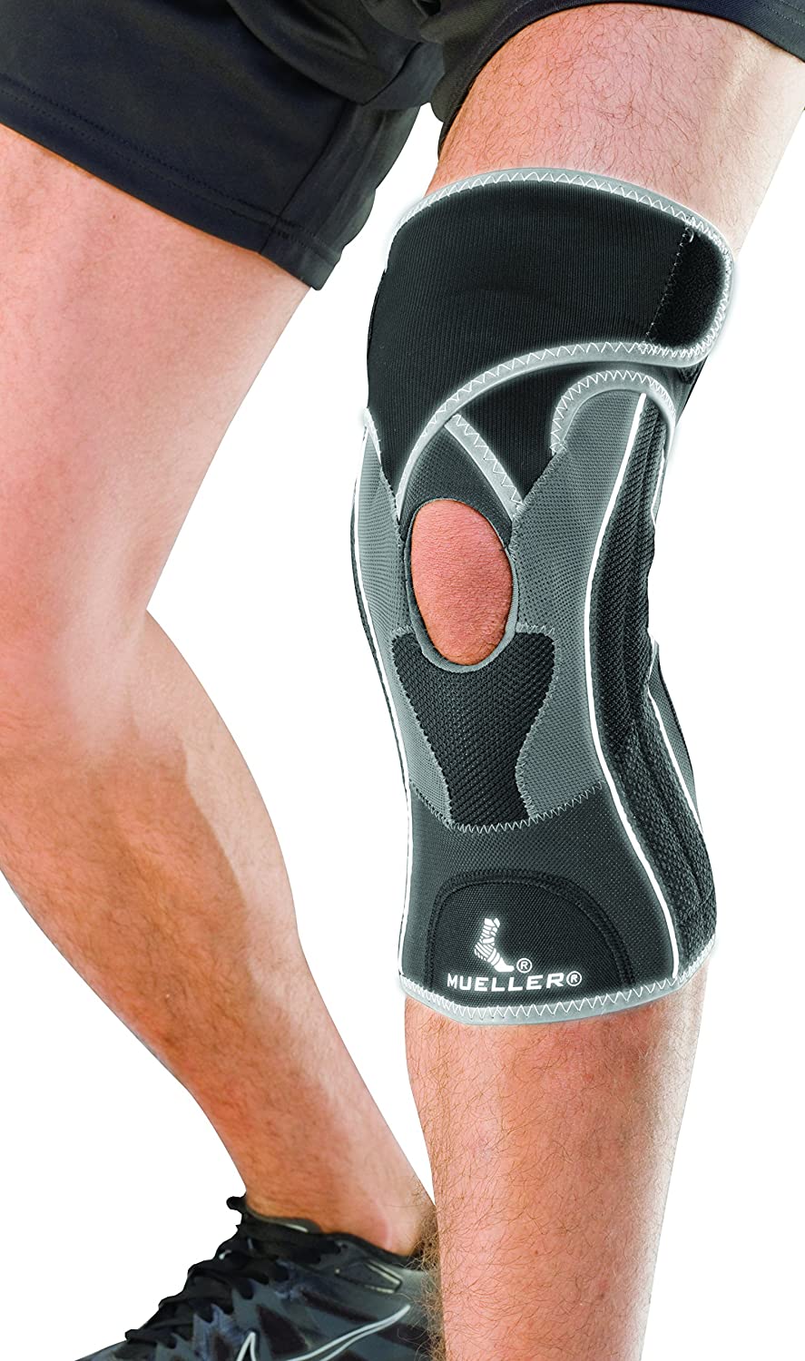 Mueller HG 80 Premium, padded knee support for sport support for ligament injuries large, Black