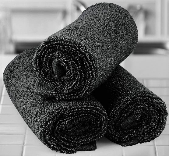 Utopia Towels Premium Fingertip Towel Set (12 x 12 Inches, Grey) 600 GSM 100% Cotton Washcloths & Face Cloth, Highly Absorbent and Soft Feel (12-Pack) - Image 3