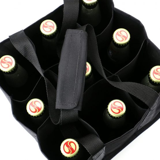 Tebery 9 Wine Bottle Carriers Tote Carry Case Bag for Beer Cans Drinks 2-set - Image 2