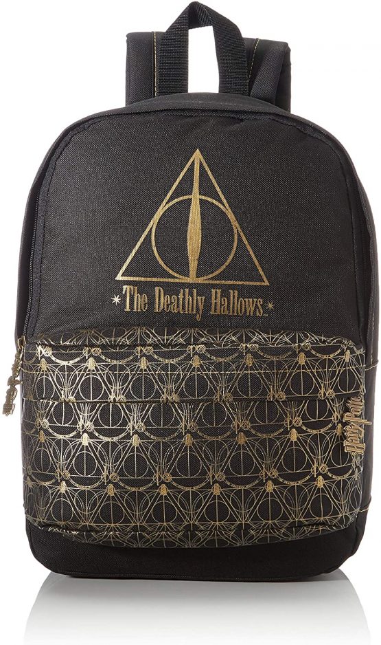 Groovy Harry Potter Deathly Hallows Backpack, Black, Medium