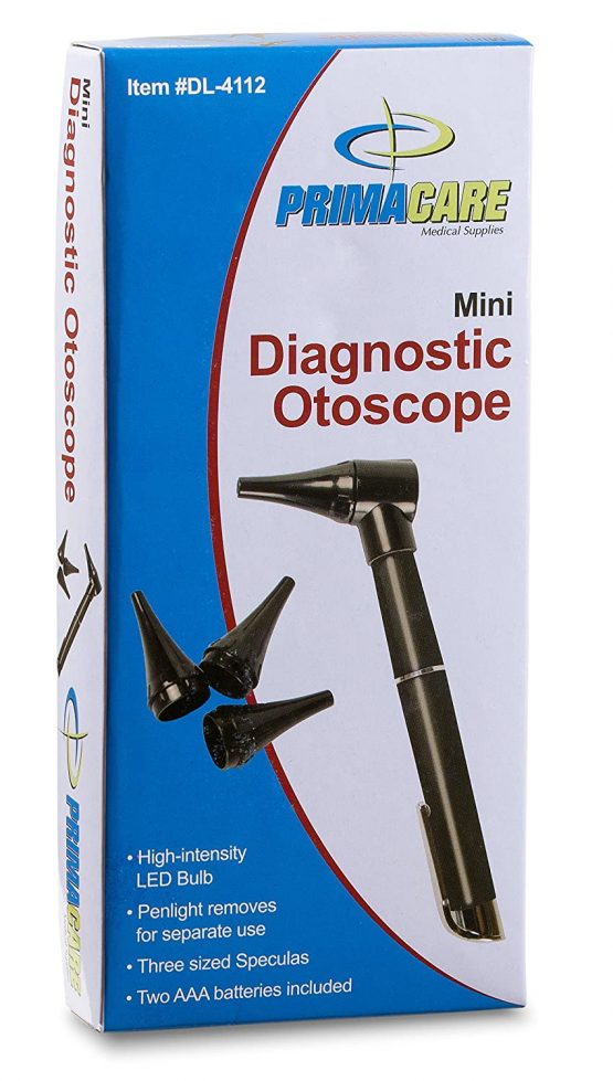 Primacare DL-4112 Mini Diagnostic Otoscope Kit with High Resolution LED Ear Light, Full Spectrum Medical LED Pocket Clip Otoscope for Nurse, Student, Doctors EMT, 3 Sized Speculas - Image 3