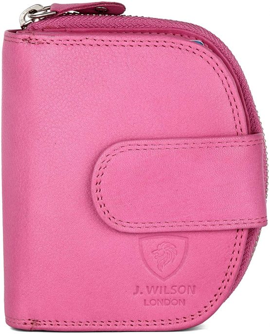 Ladies RFID Safe Designer Leather Purse Card Women Wallet Zip Pocket Boxed