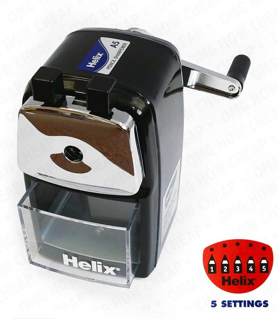Helix Metal Desktop Pencil Sharpener - Black Body