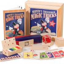 Marvin's Magic - Treasured Tricks Wooden Magic Tricks Set For Kids | Includes Escaping Coloured Blocks, Vanishing Rabbit Illusion, Amazing Rising Cards + More