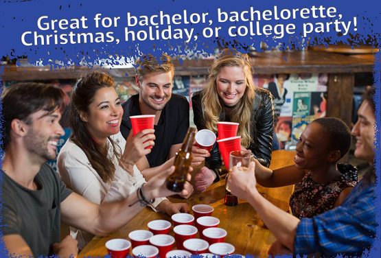 THE TWIDDLERS - 50 Piece Beer Pong Set - 25 Red Paper Cups & 25 Balls - Image 4