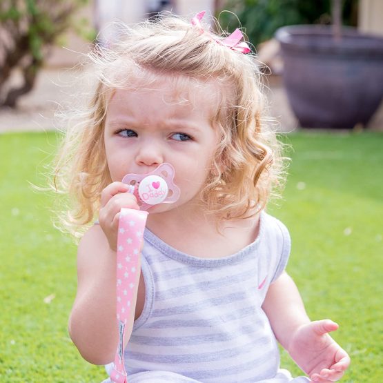 Dodo Babies Dummy Clips – 4 pcs Pacifier Clips with Dummy Holder – Modern Dummy Clip Pack for Girls – Premium Nursery Accessories - Universal Holder Leash for Teething Toy or Soothie - Image 3