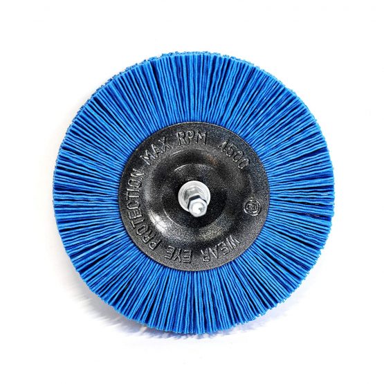 S&R Nylon - Disc Brush/Wire Brush Drill Bit 100 mm, hexagonal shaft 1/4' (6.35 mm) with FINE-NYLON-WIRE for cleaning and polishing wood and metal - Image 4