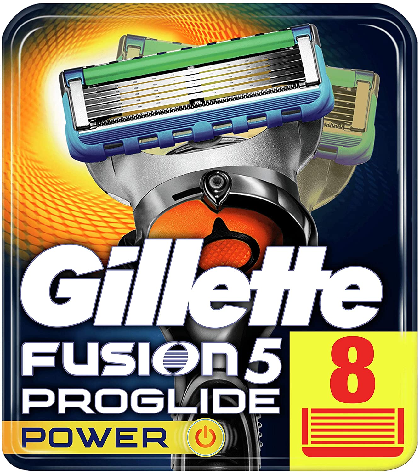 Gillette Fusion5 ProGlide Power Razor Blades For Men, 8 Power Blades, 8 count (Pack of 1)