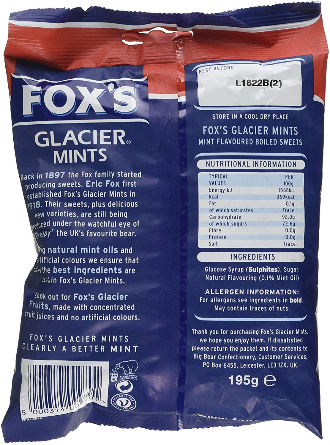 Fox's 50 Percent Glacier Mints, 195 g, 195 g (Pack of 1) - Image 2