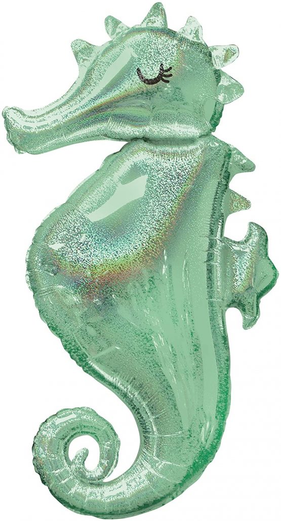Amscan 3780001 - Mermaid Wishes Seahorse Foil SuperShape Balloon - 38"