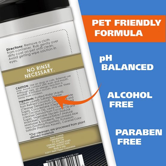 Wahl Dog Wipes Refresh Cleaning Wet Wipes, Remove Pets At Home Dirt and Odors, pH Balanced, Alcohol Free and Paraben Free, 50 Wipes,Coconut Lime Verbena Scent - Image 3