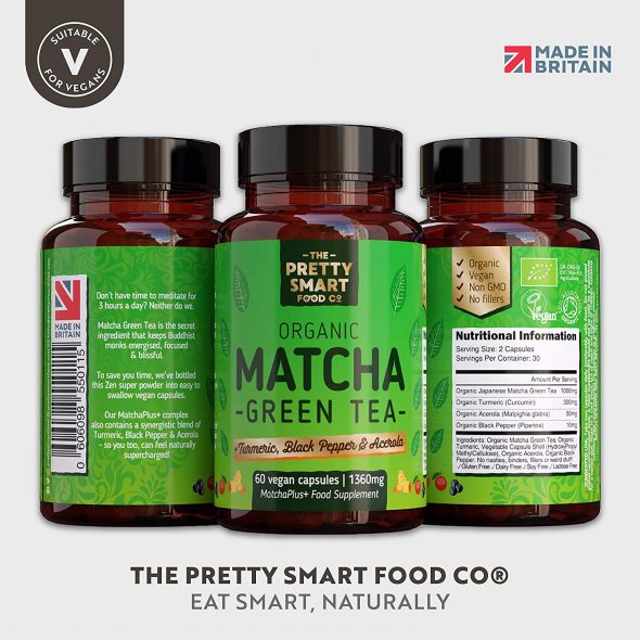 Green Tea Extract Capsules Organic Matcha Green Tea Tablets Boosted