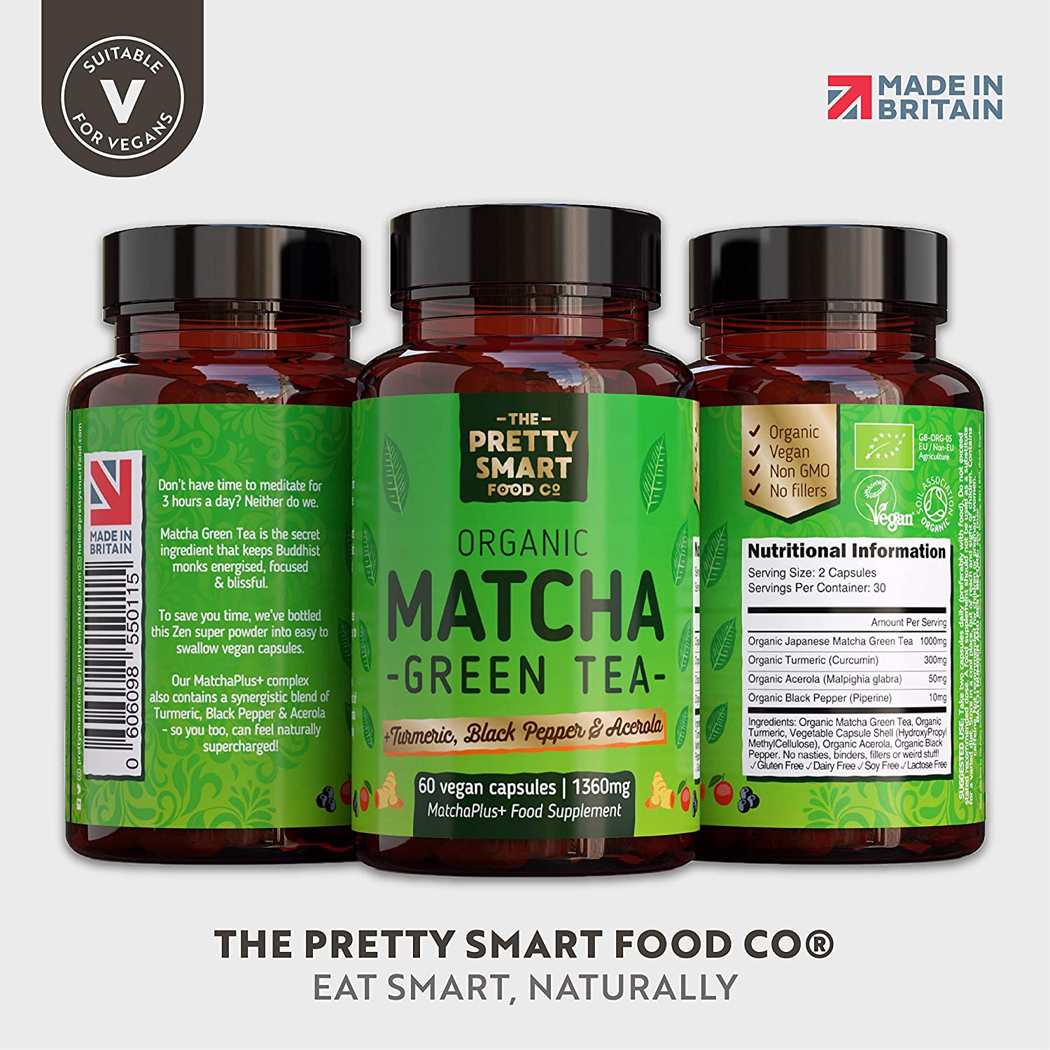 Green Tea Extract Capsules Organic Matcha Green Tea Tablets Boosted