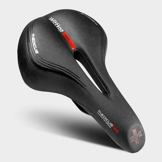 Büchel Twin Saddle Wittkop Medicus 1.0 Trekking 91201 Men's Cycling Saddle – Black, One Size