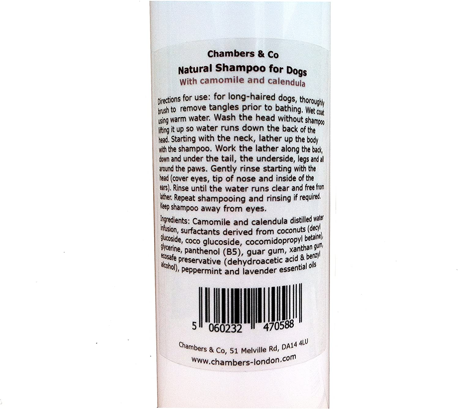 Chambers & Co Best Natural Shampoo for Dogs with Sensitive or Itchy