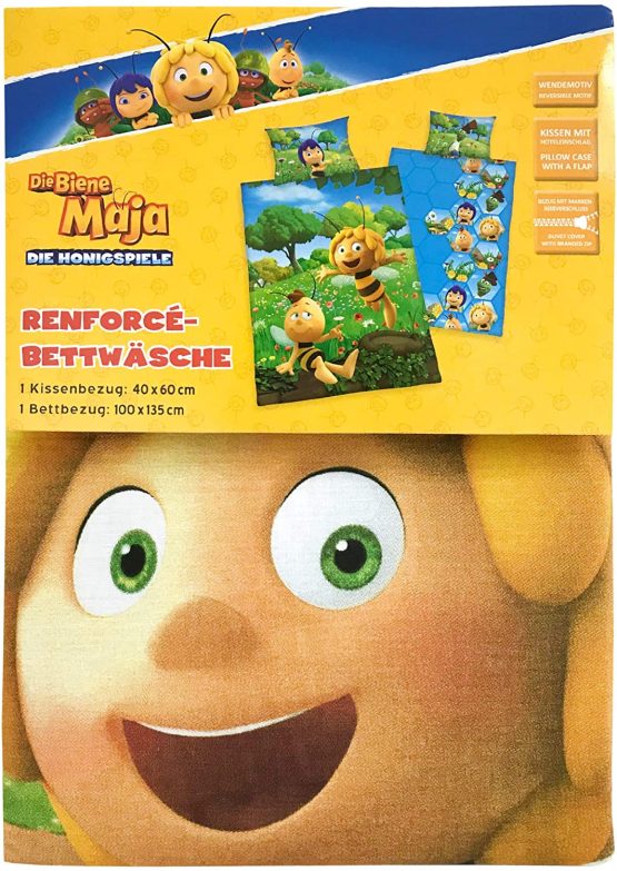 Herding MAYA THE BEE Toddler Bedding Set, Reversible Motif, Duvet Cover 100 x 135 cm, Pillow Case 40 x 60 cm, Cotton/Renforcé - Image 3
