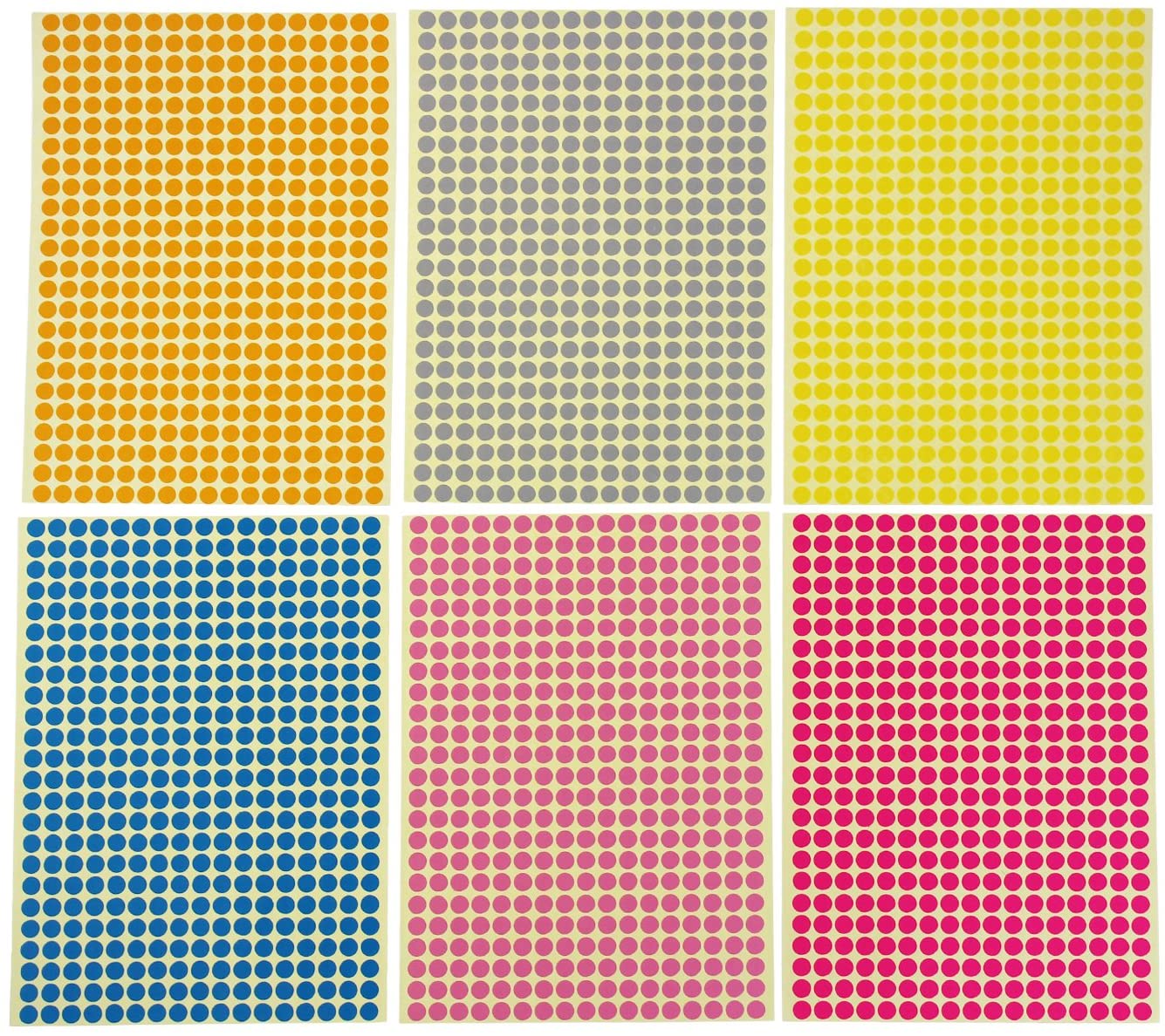 LJY 6mm Round Dot Stickers Color Coding Labels, 12 Different Assorted Colors, 36 Sheets, 14688 Dots in Total - Image 3