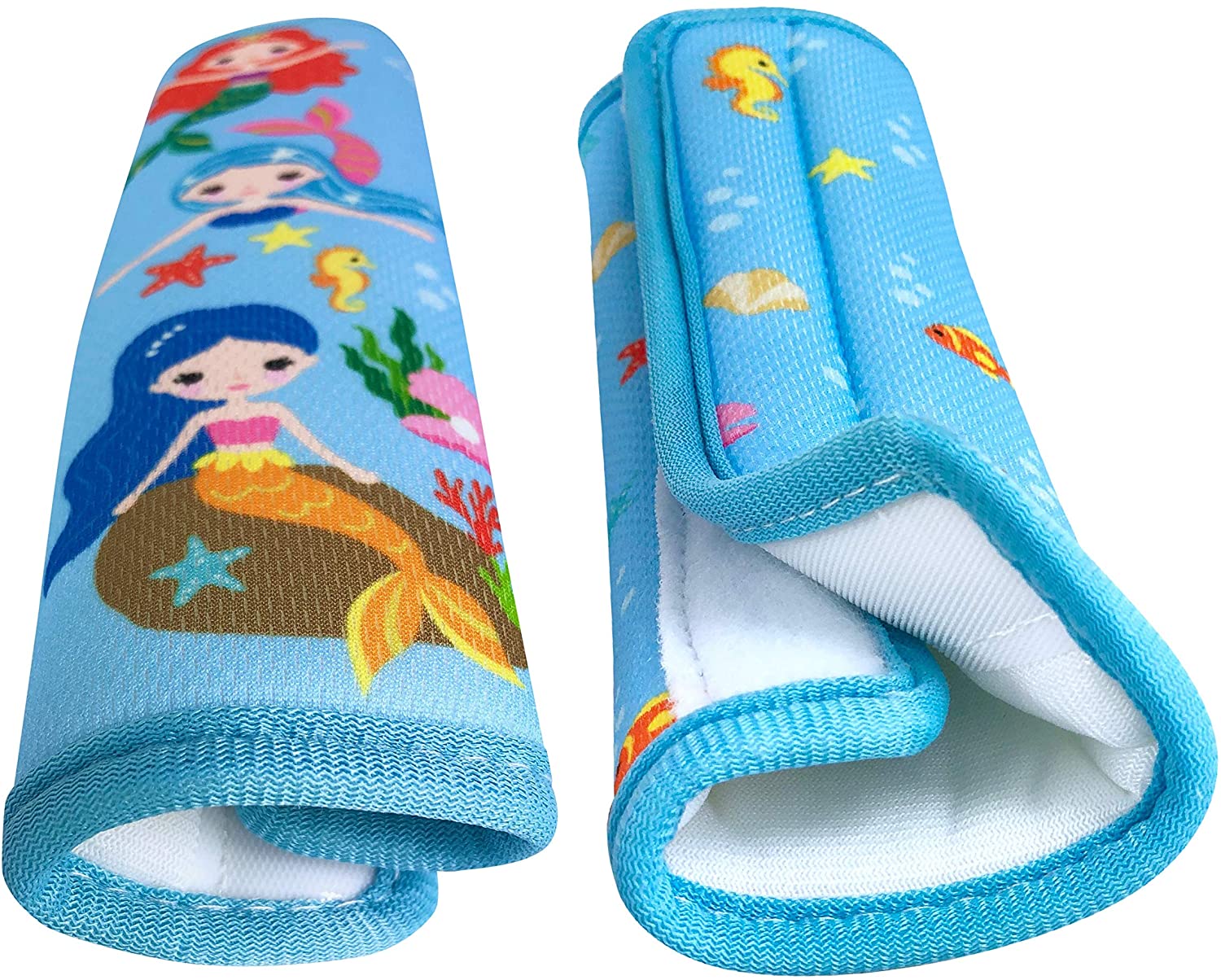HECKBO 1x Kids Car Seat Belt Pads Seat Belt Protectors, Mermaid - Image 4