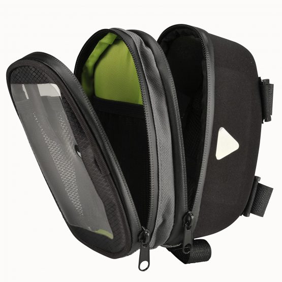fischer Premium with Integrated/Smartphone and Touchscreen Protector Top Tube Bag – Black, One Size - Image 2