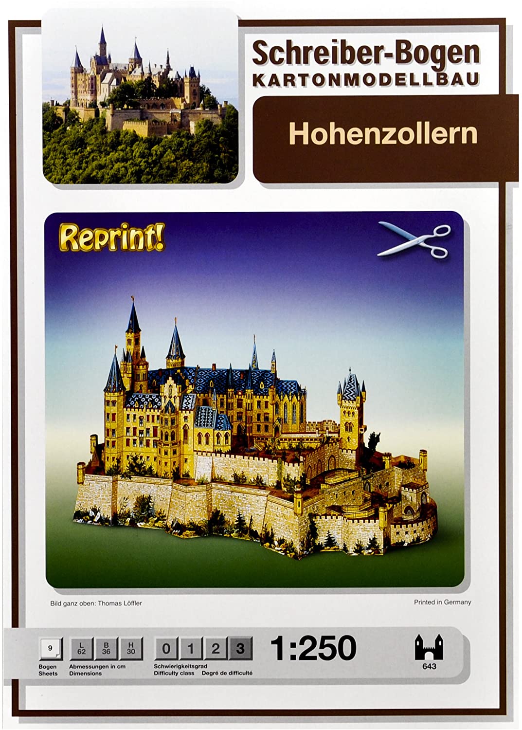 Aue-Verlag 66 x 36 x 34 cm Hohenzollern Castle Germany Model Kit, Multi-colour