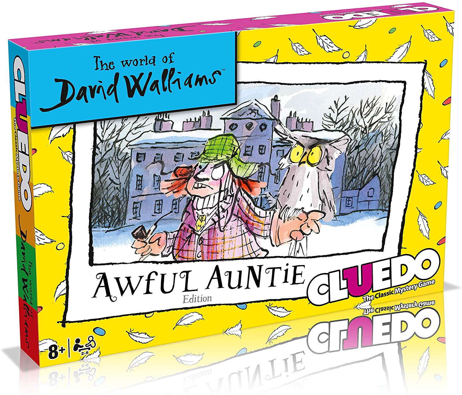 Winning Moves The World of David Walliams Awful Auntie Edition Cluedo Mystery Board Game, Play with Stella, Gibbon