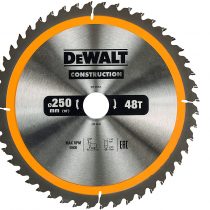 Dewalt DT1957-QZ DT1957-QZ-Hoja para construcción 250x30mm 48D, Yellow