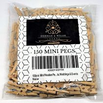 150pcs Mini Wooden Pegs for Holding Photo Paper, Dorman & Walsh Mini Pegs for Decorative Photo Wall, DIY Decoration's, Mini Wooden Clothes Pegs, Tiny Pegs for Arts and Crafts, Weddings & Events