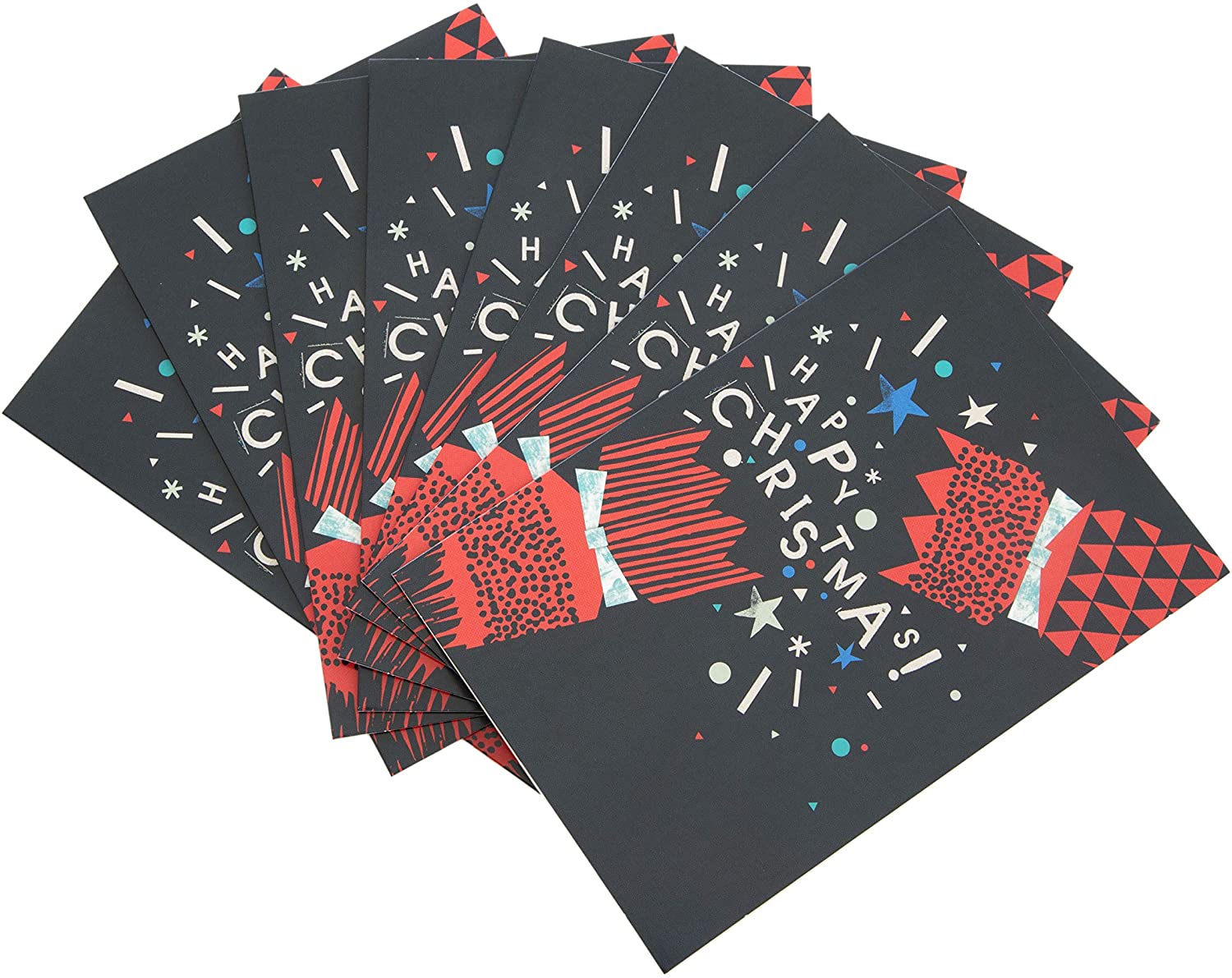 Hallmark Charity Christmas Card Pack 'Crackers' 8 Cards, 1 Design