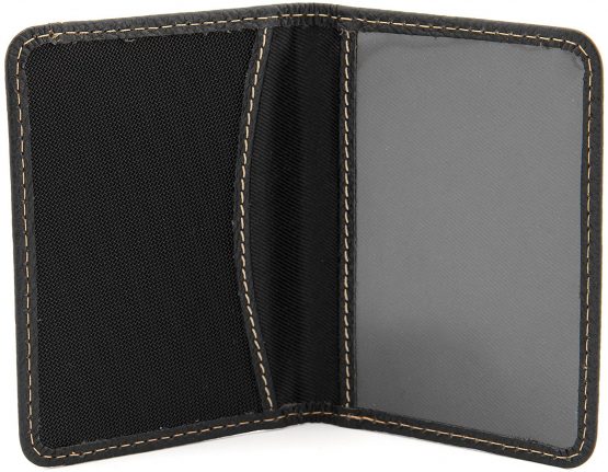 Leather Travel Pass/Oyster Card Holder with Contrast Stitching by 1642 - Image 2