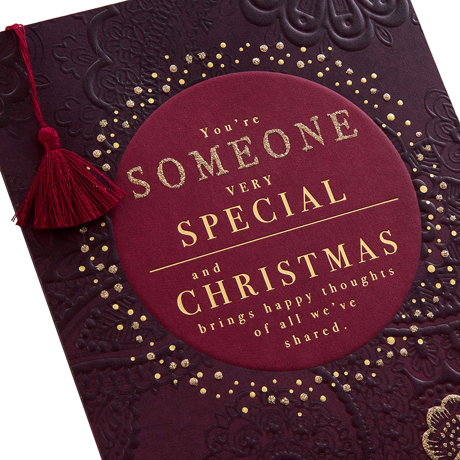 Hallmark Christmas Card for Someone Special - Traditional Gold Foil Design, Golden, 20.2 cm by 13.8 cm - Image 3