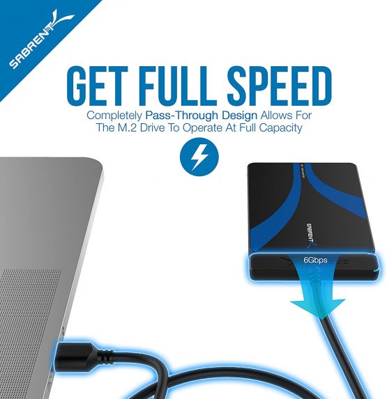 Sabrent M.2 SSD to 2.5-Inch SATA III Aluminum Enclosure Adapter (EC-M2SA) - Image 4