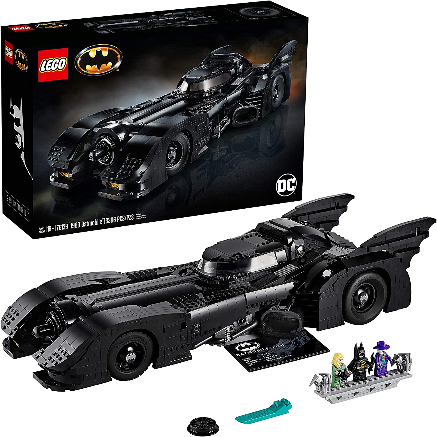 LEGO DC Super Heroes 1989 Batmobile Construction Toy, Multicoloured, standard size