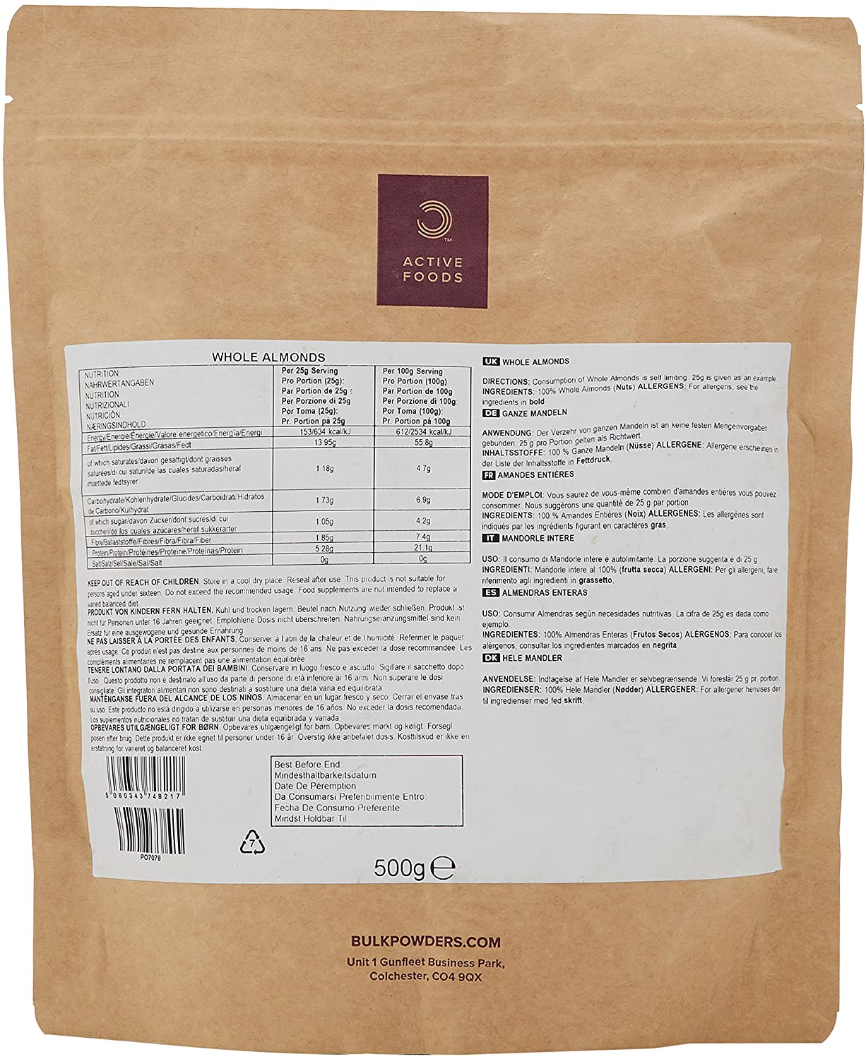 Bulk Whole Almonds, 500 g, Packaging May Vary, 500 g (Pack of 1) - Image 2