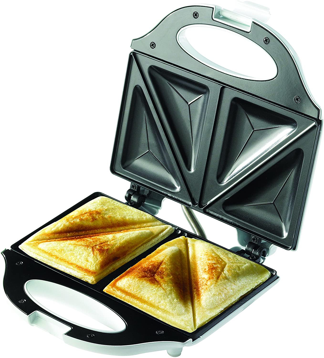 Daewoo Essentials 2 Slice Sandwich Toaster Deep Fill, Non-stick Toasting Plates, Built In Handle With Locking Clip - Image 2