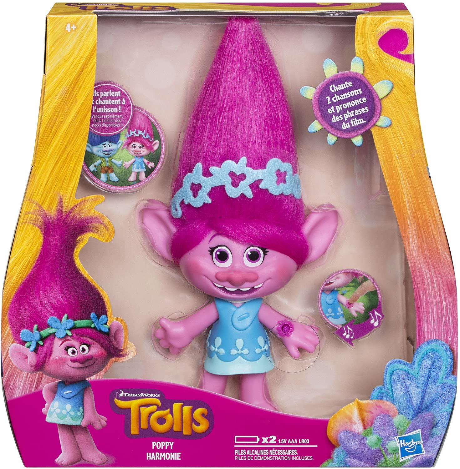 Trolls C1308 Music Poppy Figurine 22 cm (French version), Pink - Image 2