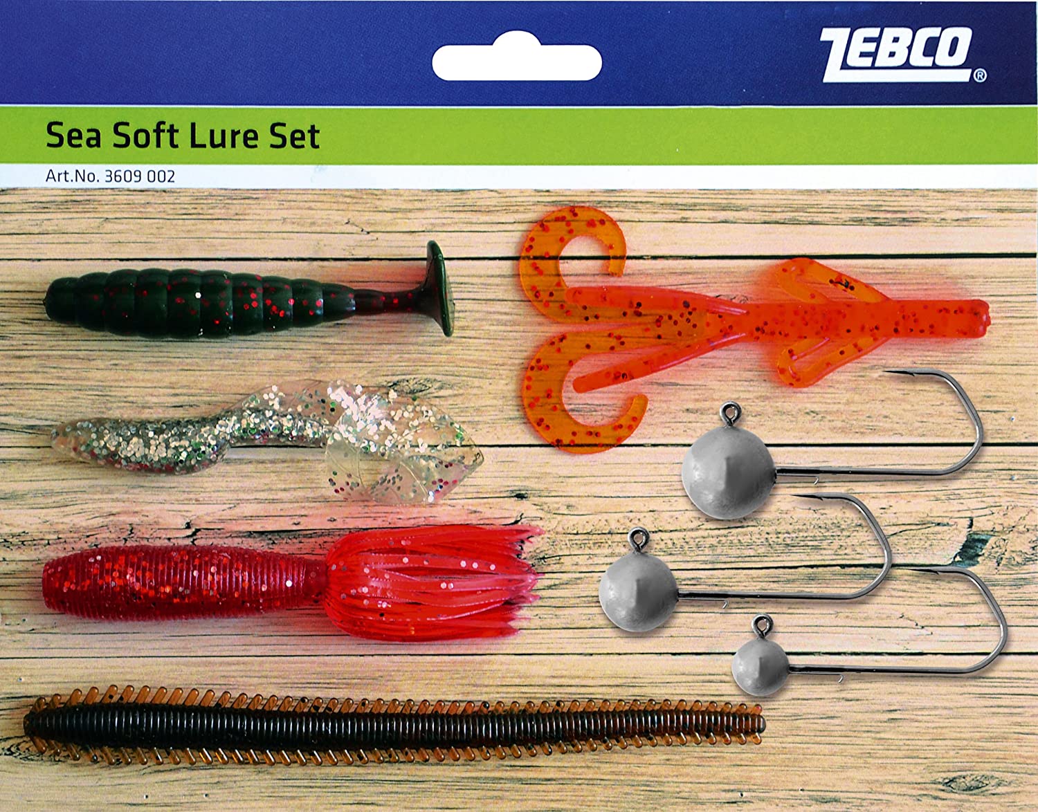 Zebco Sea Soft Lure Fishing Set - Multicoloured, Multi-coloured