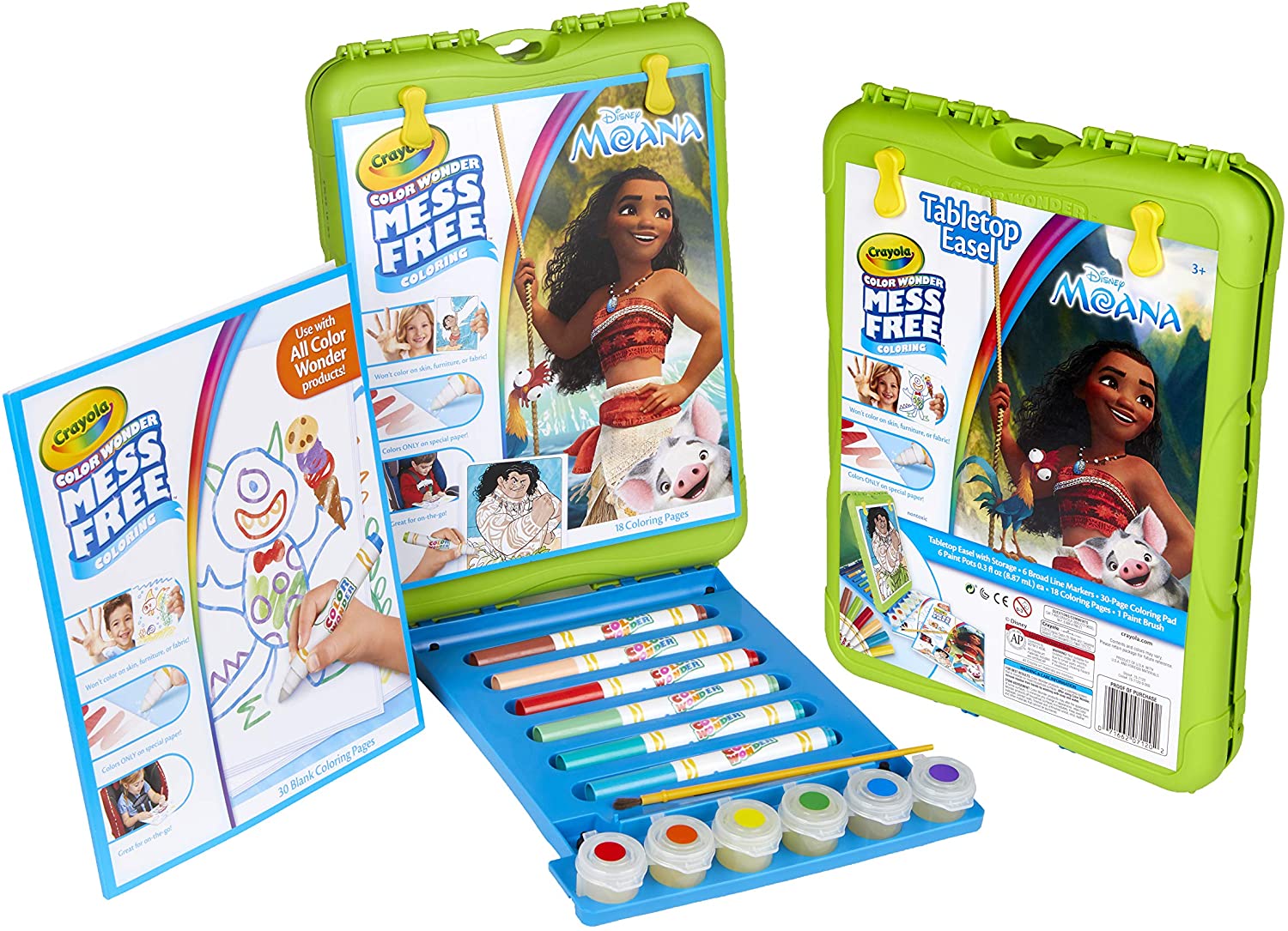 CRAYOLA color Wonder Travel Esel Moana Pages with BONUS pages, Markers and color Wonder Paint Coloring Travel Books and Esel MEGA set - Image 3