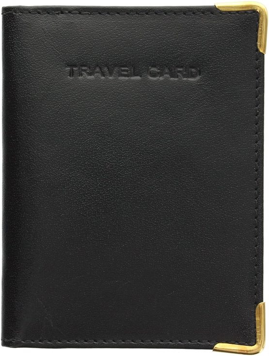 Visconti Leather Oyster Card/Travel Pass Holder with Metal Corner Protectors TC5 Black - Image 2