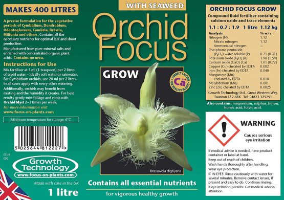 Growth Technology Ltd GTOFG1 Orchid Focus Grow 1 Litre - Image 2
