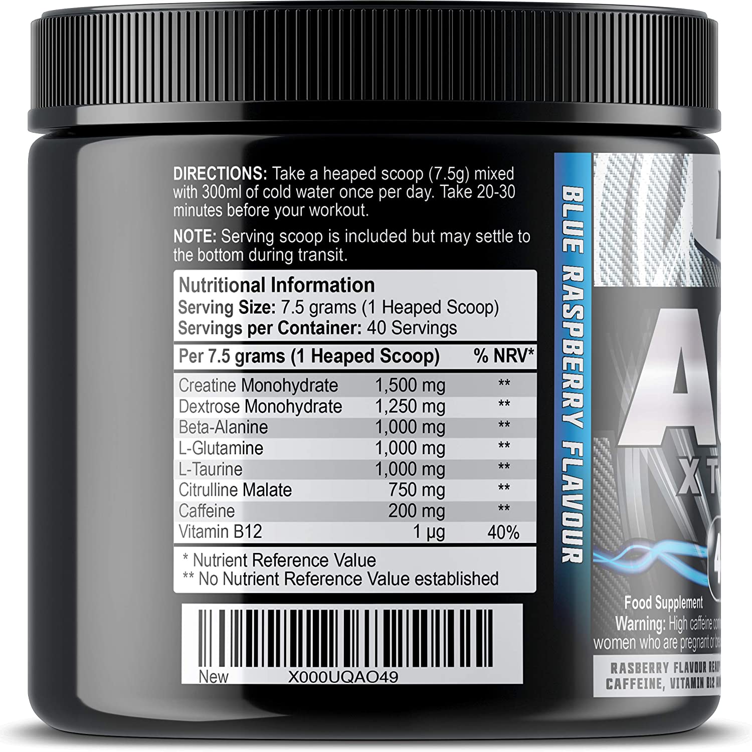 AC8 Pre Workout Powder Blue Raspberry, Pump Pre Workout for Men and Women, Up to 6,660mg Actives Per Serving - Image 2