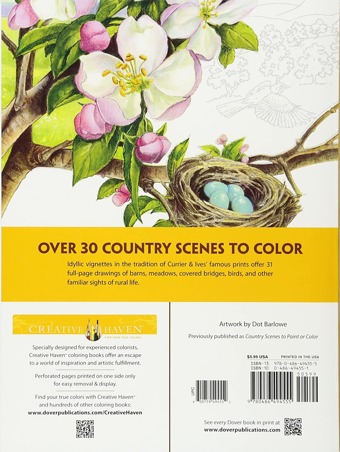 Creative Haven Country Scenes Coloring Book BigaMart